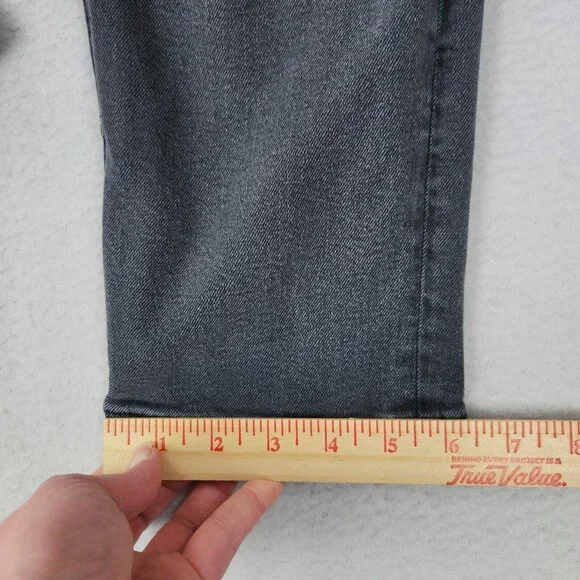 American Eagle Jeans Womens 6 Washed Black Mom Jean Stretch High Rise Denim - Picture 6 of 12